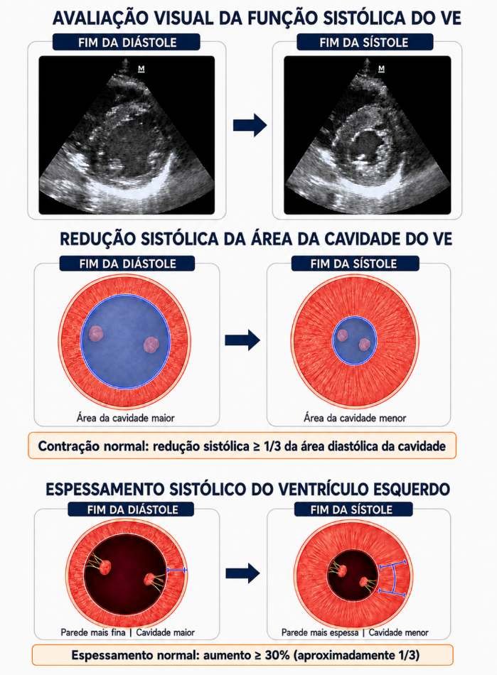 Avaliação visual da função sistólica do VE